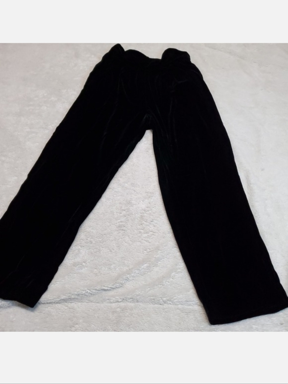 Vintage All Week Long Black Velvet Silk Academia Party Fairy High‎ Rise Pant 16